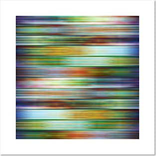 Colorful Silky Metal Ribbons Pattern Posters and Art